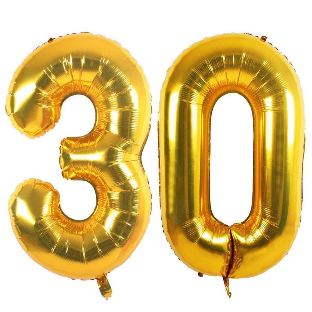 30.Yaş Folyo Balon Seti Altın 100 cm