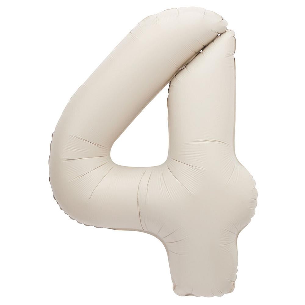 4 Rakam Krem Folyo Balon 80 cm