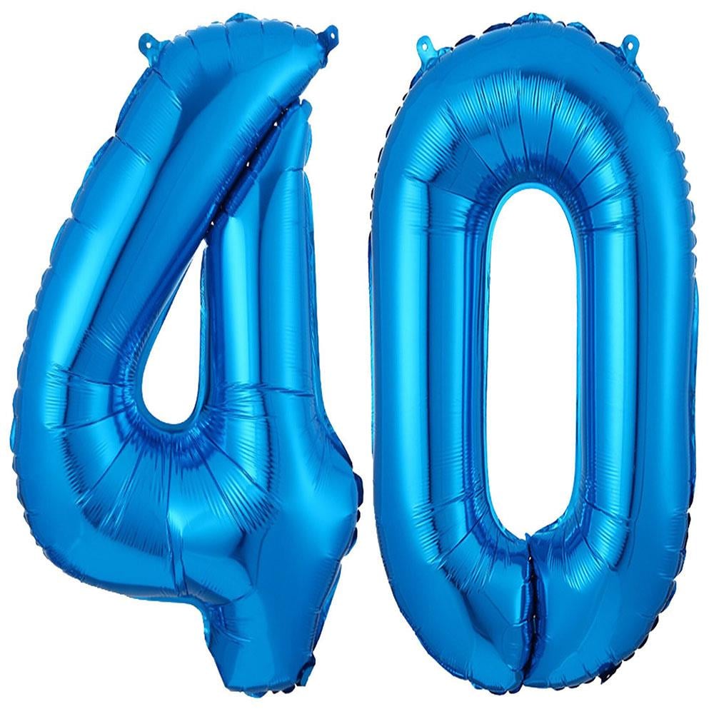 40.Yaş Folyo Balon Seti Mavi 70 cm