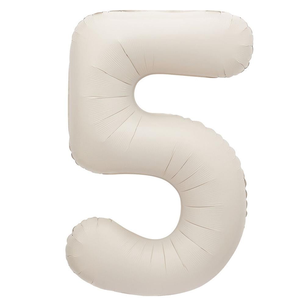 5 Rakam Krem Folyo Balon 80 cm