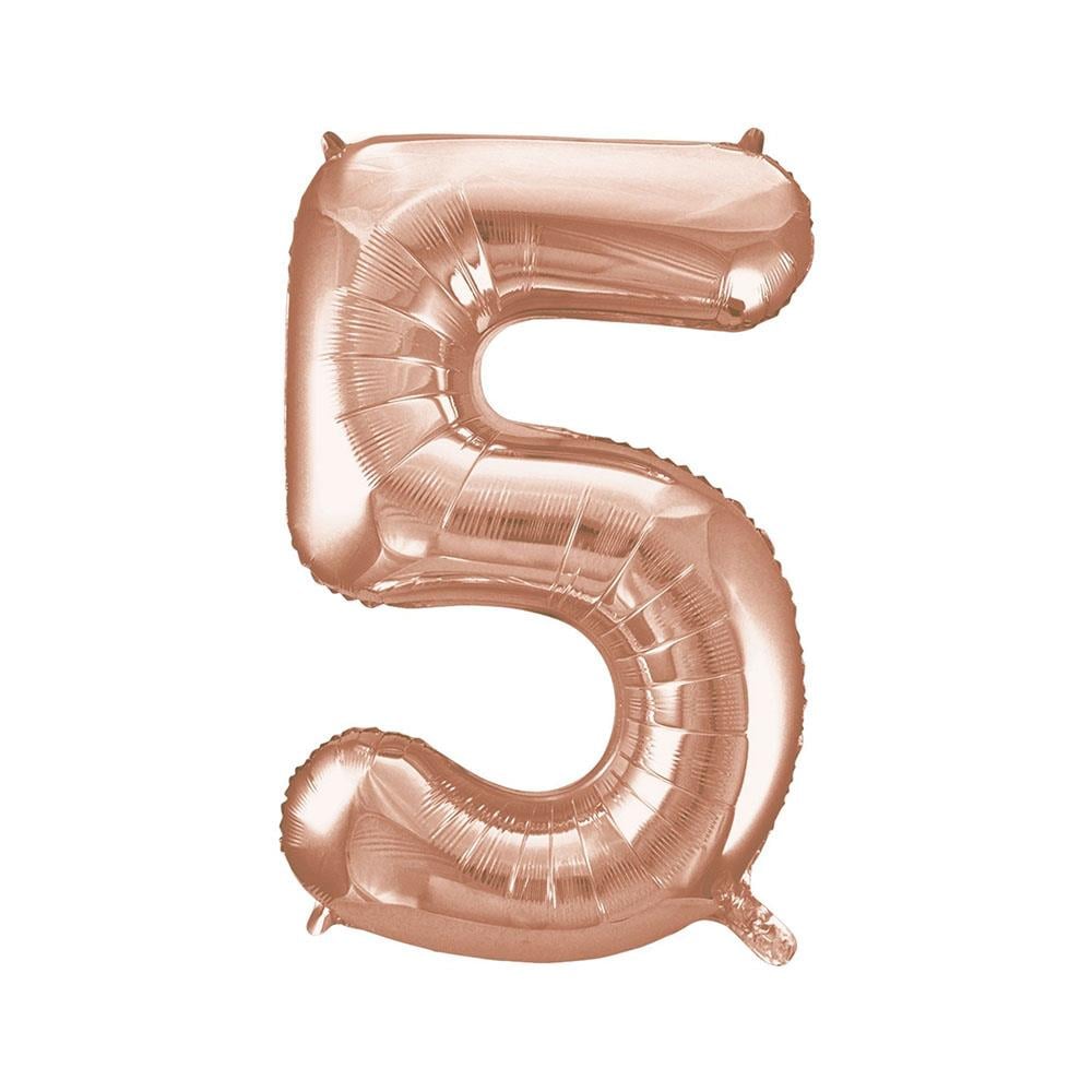 5 Rakam Rose Gold Folyo Balon 40 cm