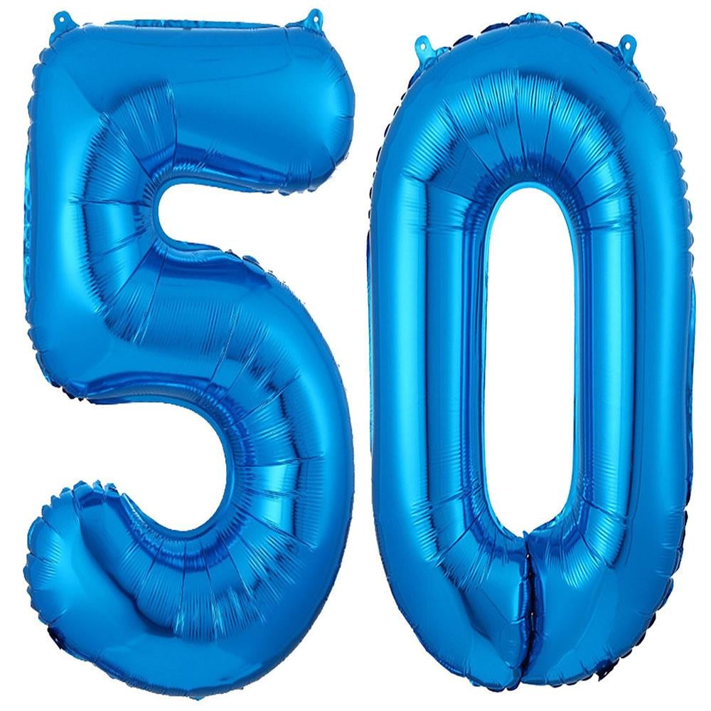 50.Yaş Folyo Balon Seti Mavi 70 cm
