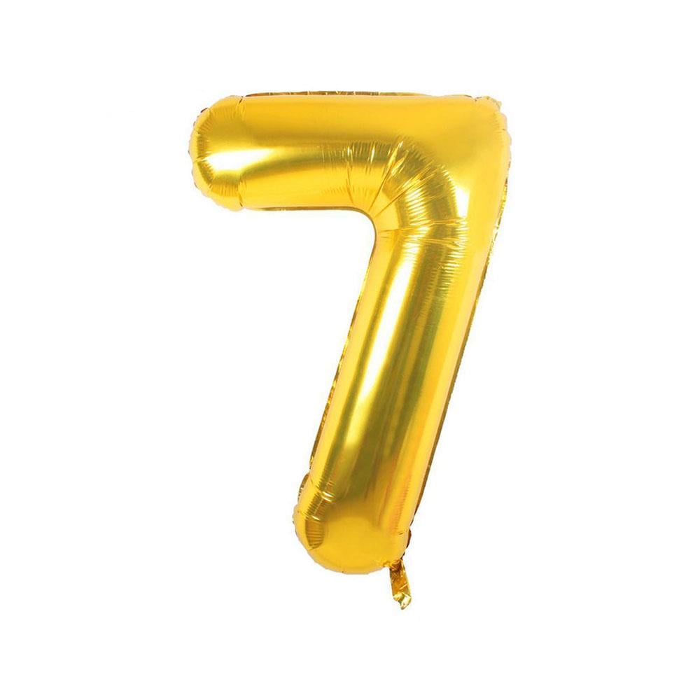 7 Rakam Altın Folyo Balon 70 cm