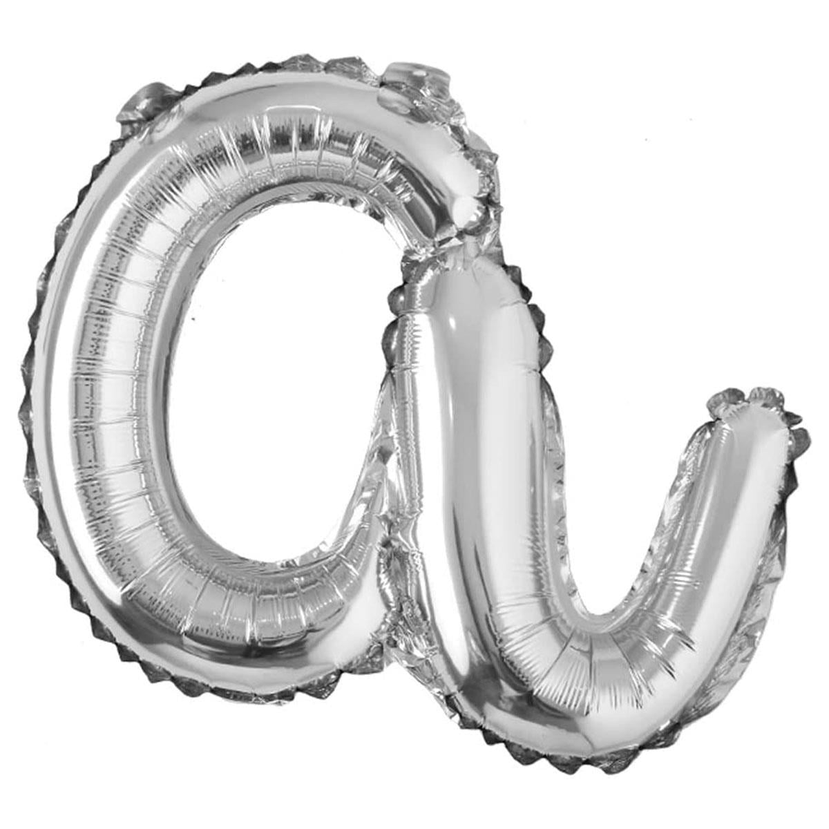 A Harf Gümüş El Yazısı Folyo Balon 45 cm