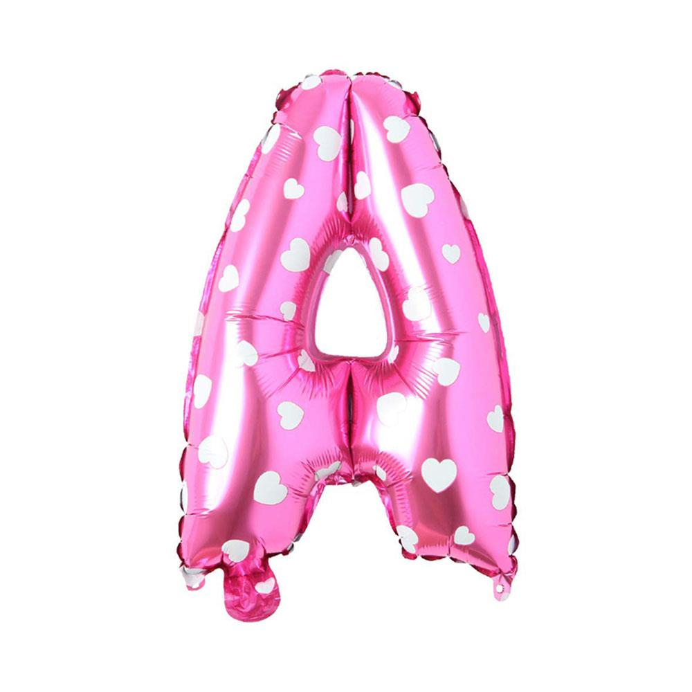 A Harf Pembe Kalp Folyo Balon 70 cm