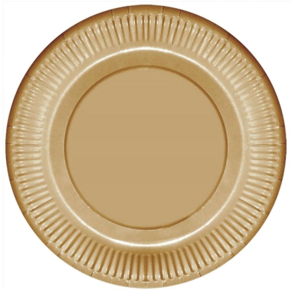 Altın Karton Tabak 23 cm 8'li