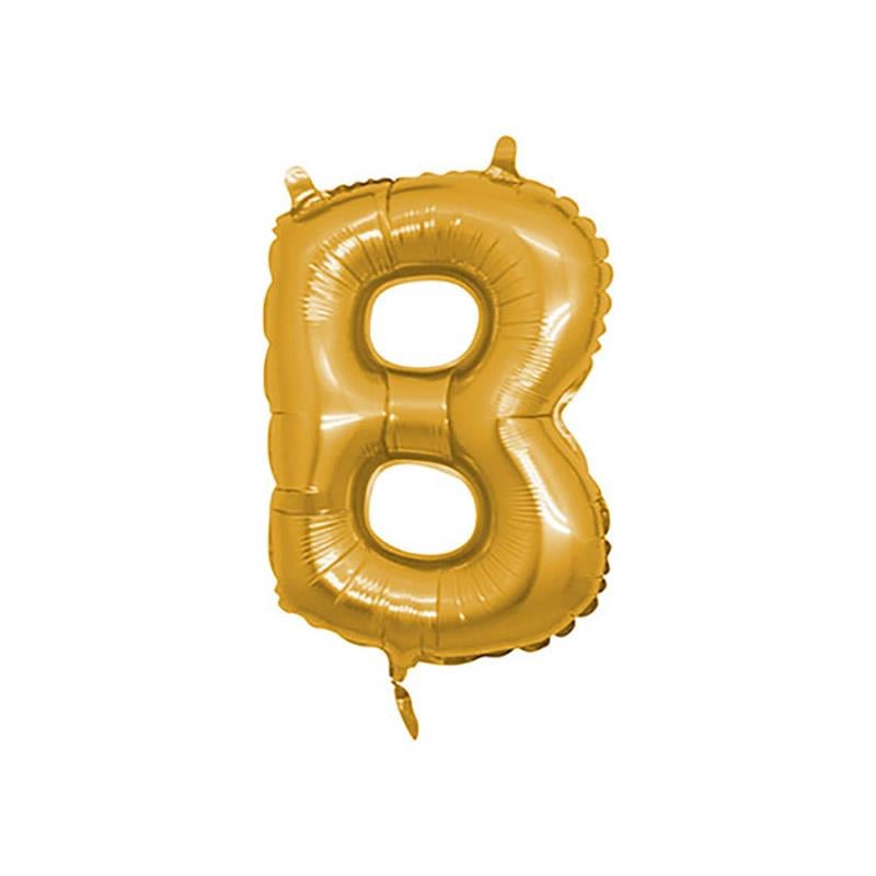 B Harf Altın Folyo Balon 40 cm