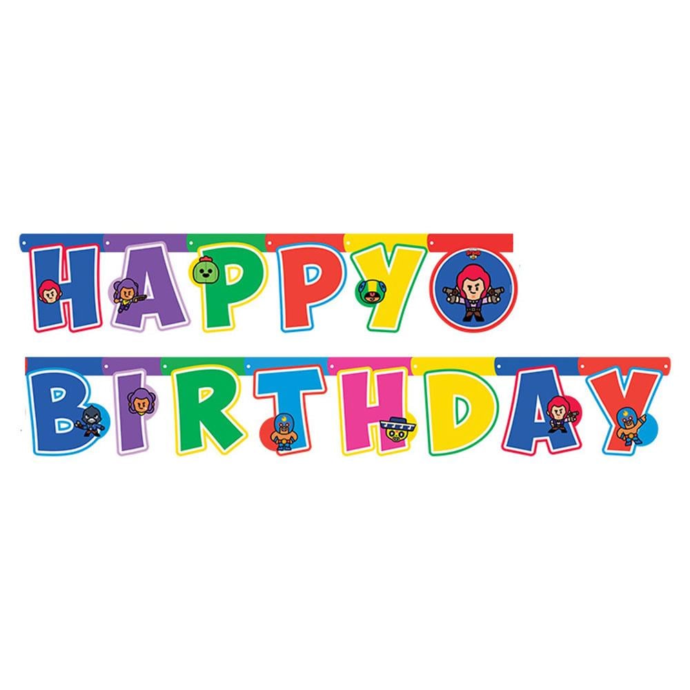 Brawl Stars Happy Birthday Harf Afiş