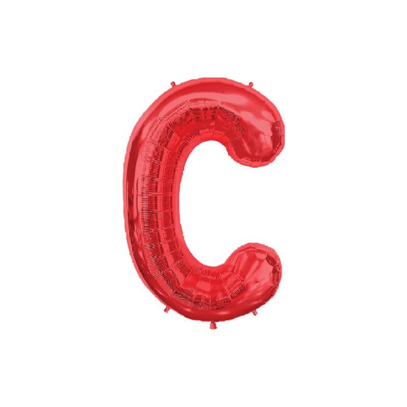 C Harf Kırmızı Folyo Balon 40 cm