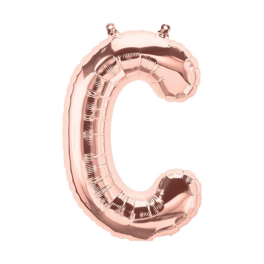 C Harf Rose Gold Folyo Balon 40 cm