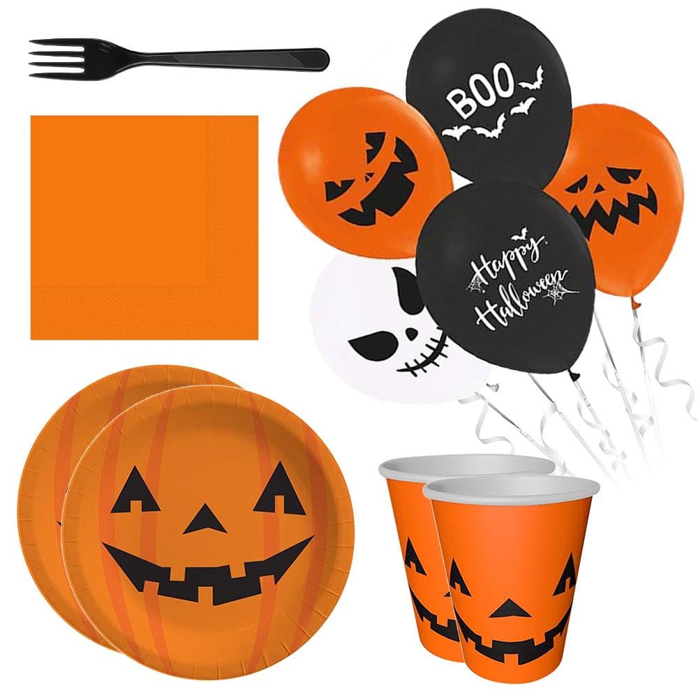 Cadılar Bayramı Balkabağı Sofra Seti 16 Kişilik