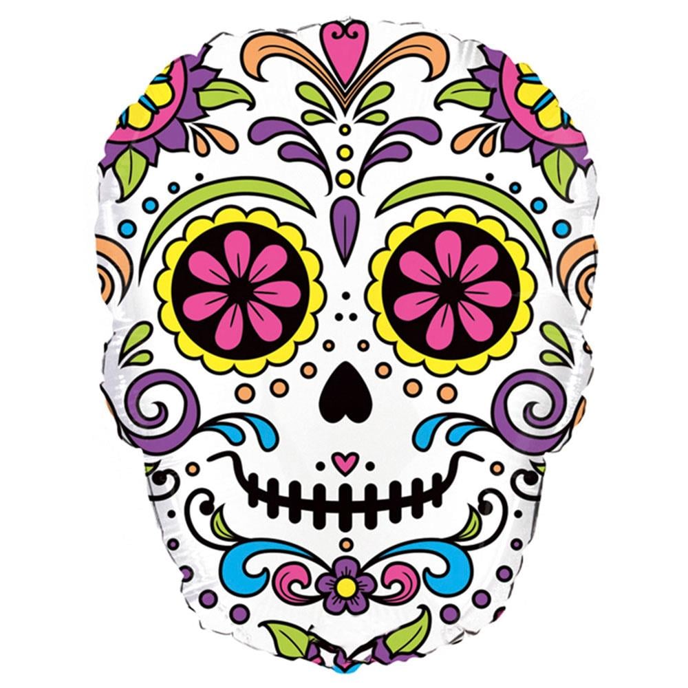 Cadılar Bayramı Mighty Sugar Skull Grabo Folyo Balon 67,5 cm