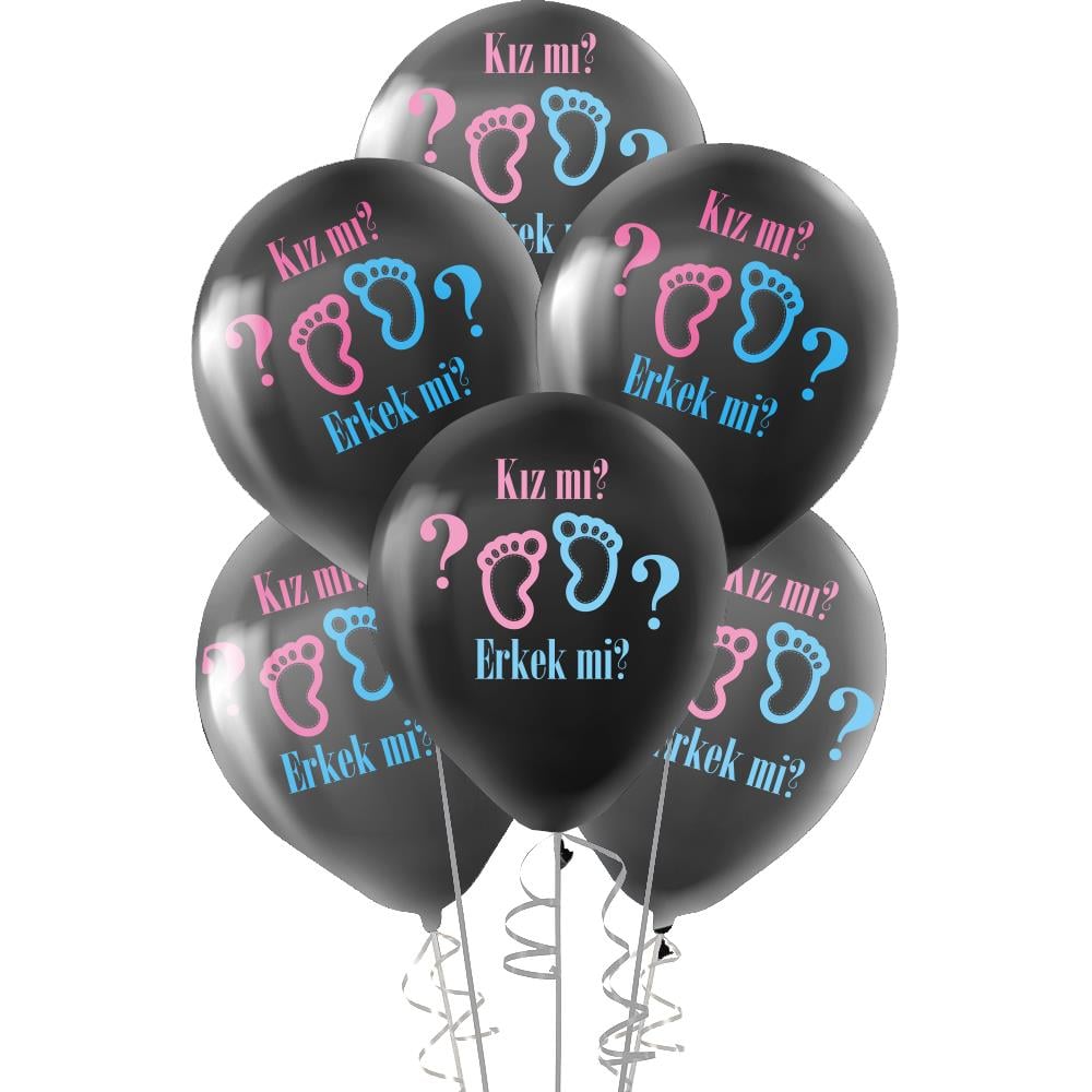 Cinsiyet Partisi Baskılı Lateks Balon 10'lu