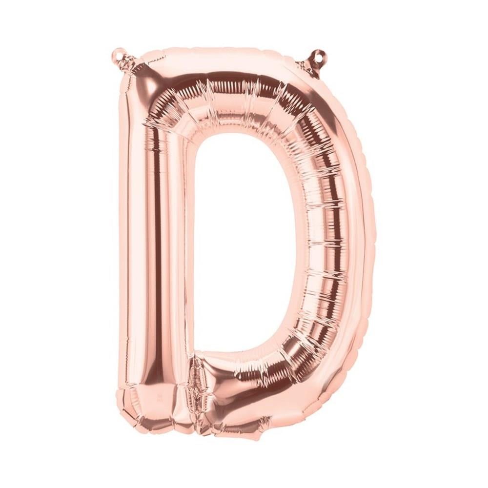 D Harf Rose Gold Folyo Balon 40 cm