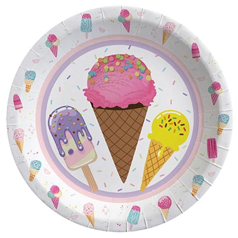 Dondurma Partisi Karton Tabak 23 cm 8'li