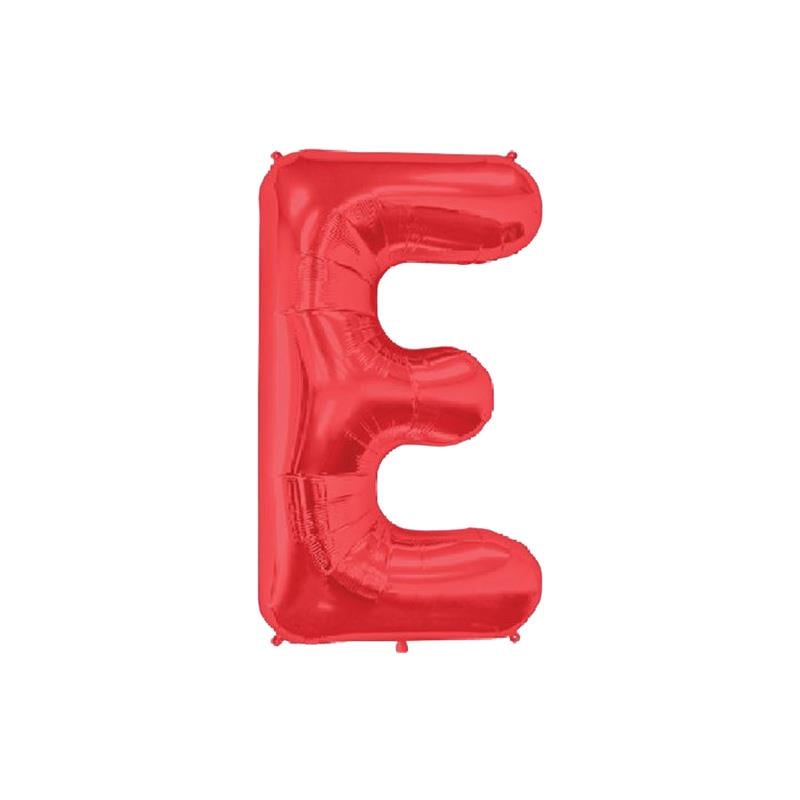 E Harf Kırmızı Folyo Balon 40 cm