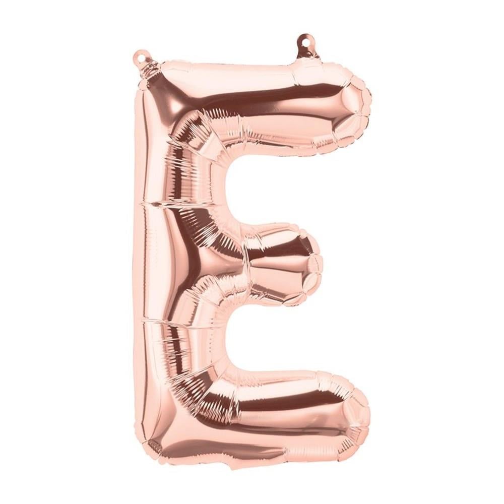E Harf Rose Gold Folyo Balon 40 cm