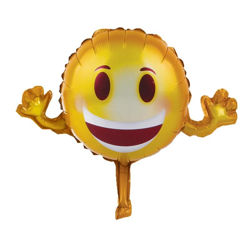 Elli Gülen Yüz Emoji Folyo Balon