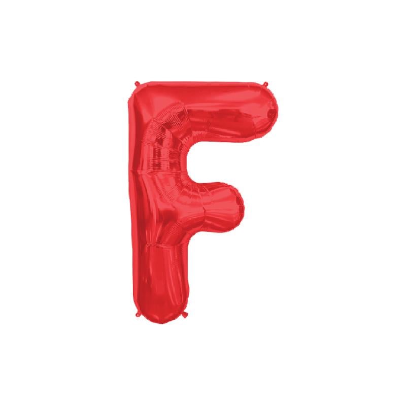 F Harf Kırmızı Folyo Balon 40 cm
