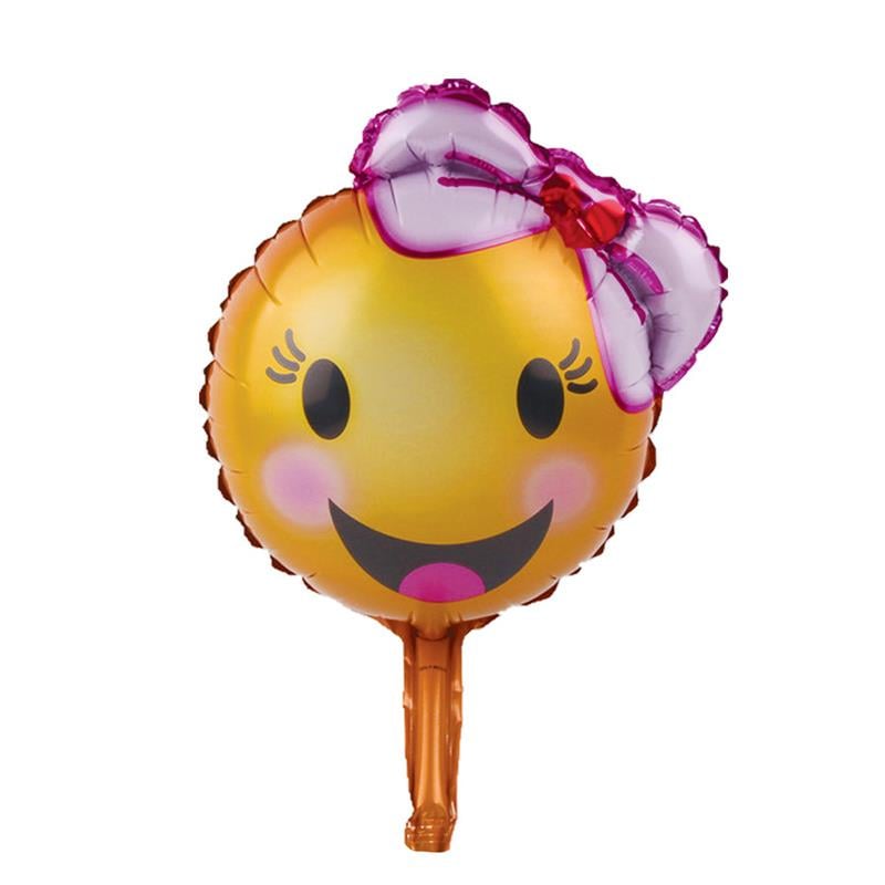 Fiyonklu Gülen Yüz Emoji Folyo Balon