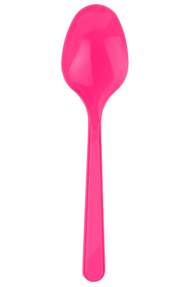 Fuşya Plastik Kaşık 10'lu