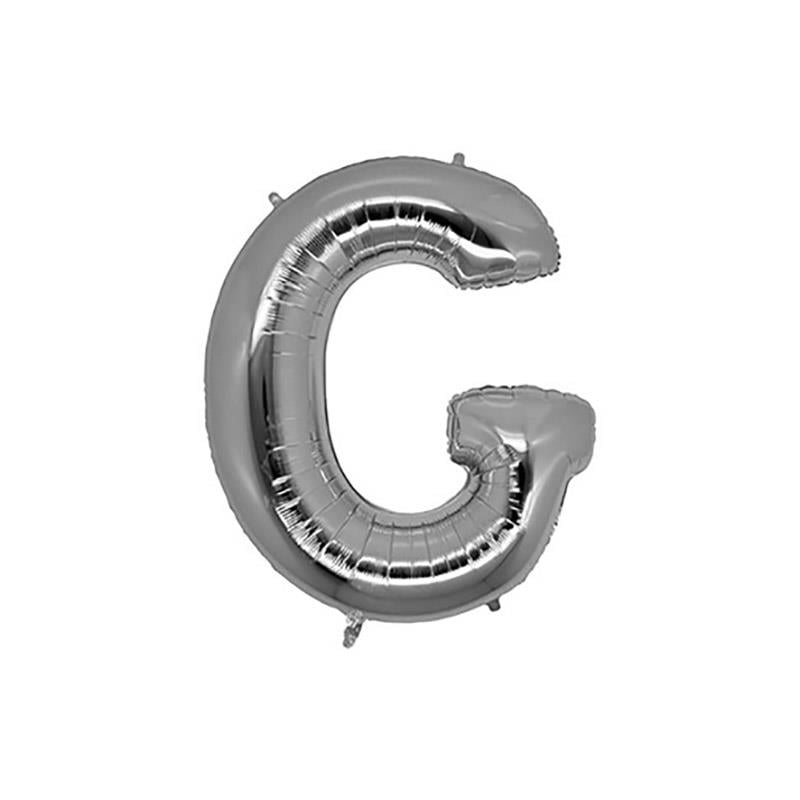G Harf Gümüş Folyo Balon 40 cm
