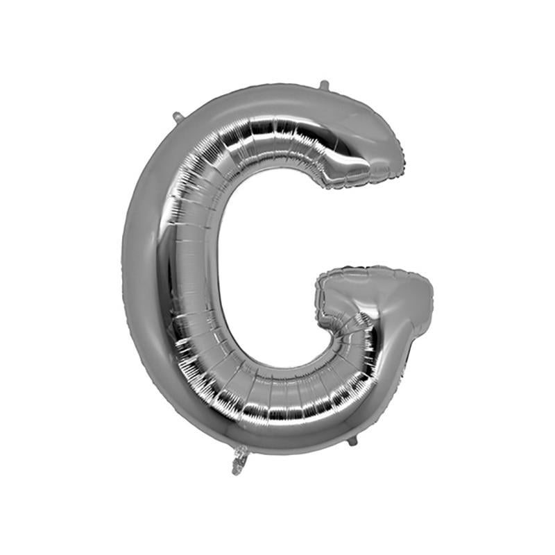 G Harf Gümüş Folyo Balon 70 cm
