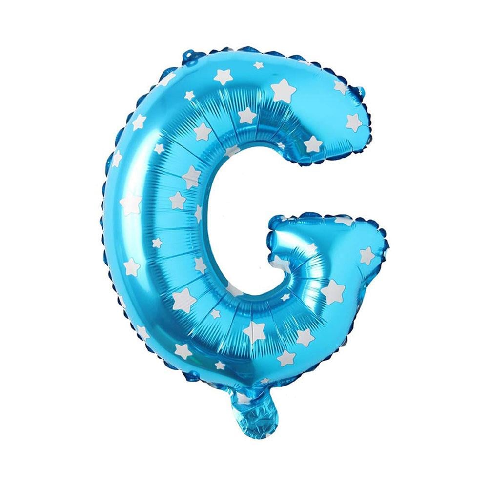 G Harf Mavi Yıldız Folyo Balon 70 cm