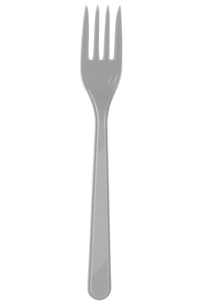 Gümüş Plastik Çatal 24'lü