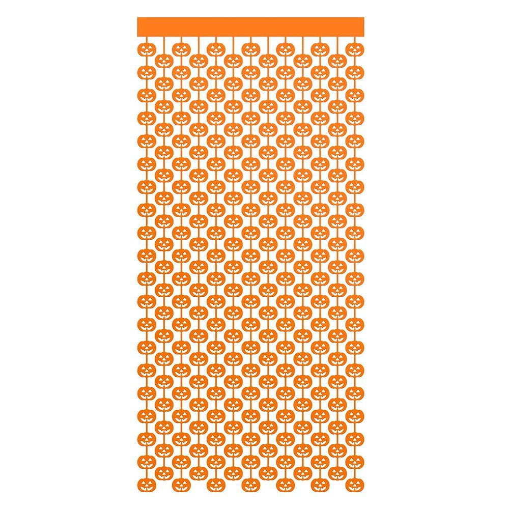 Halloween Balkabağı Temalı Kapı ve Fon Perdesi Turuncu 100x200 cm
