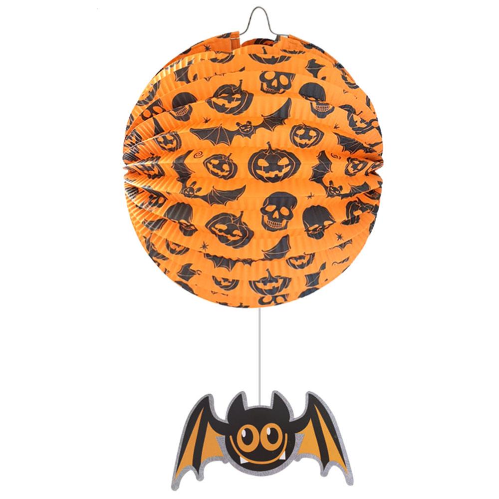 Halloween Yarasa Figürlü Top Fener Turuncu