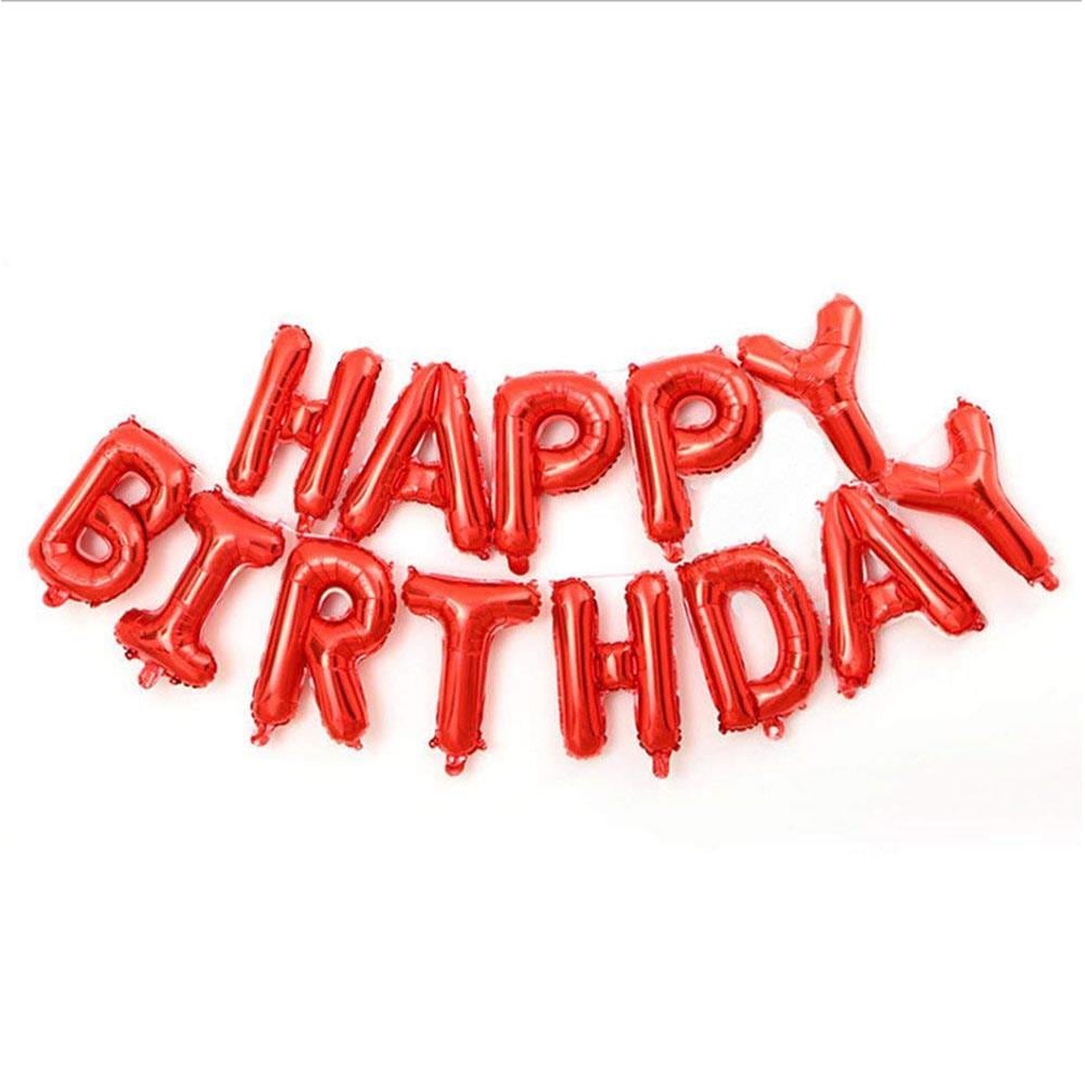 Happy Birthday Kırmızı Folyo Balon Set