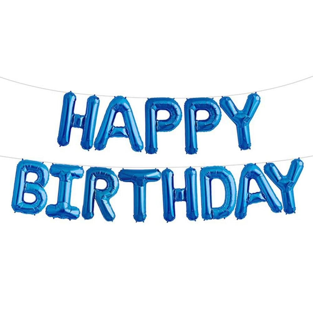 Happy Birthday Mavi Folyo Balon Set