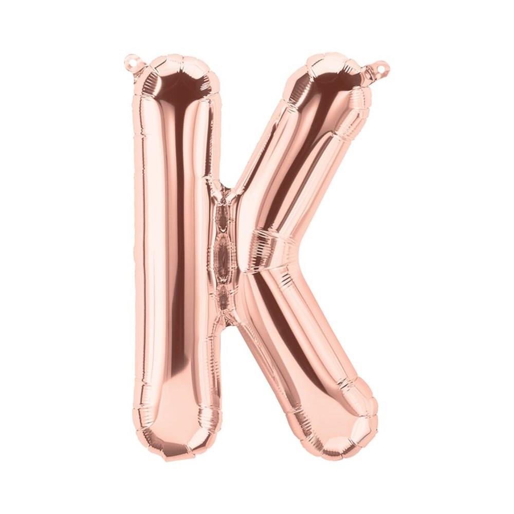 K Harf Rose Gold Folyo Balon 40 cm