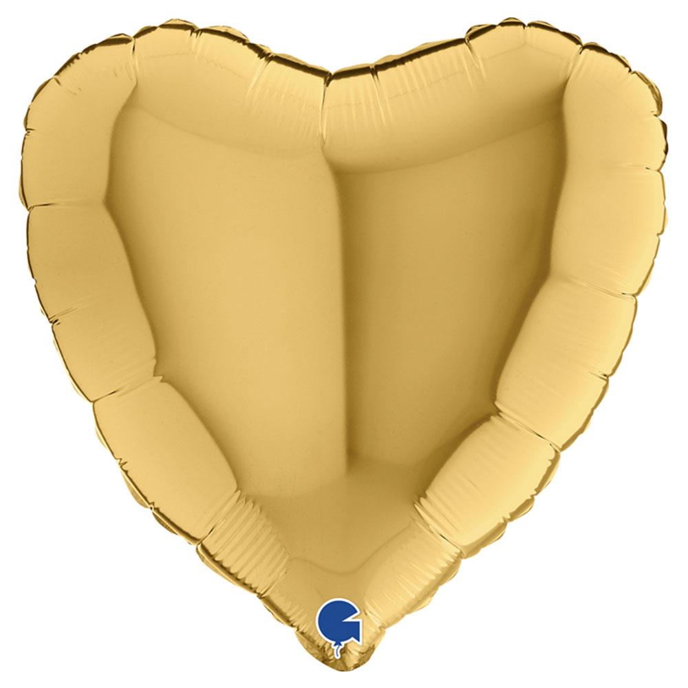 Kalp Grabo Folyo Balon Altın 45 cm