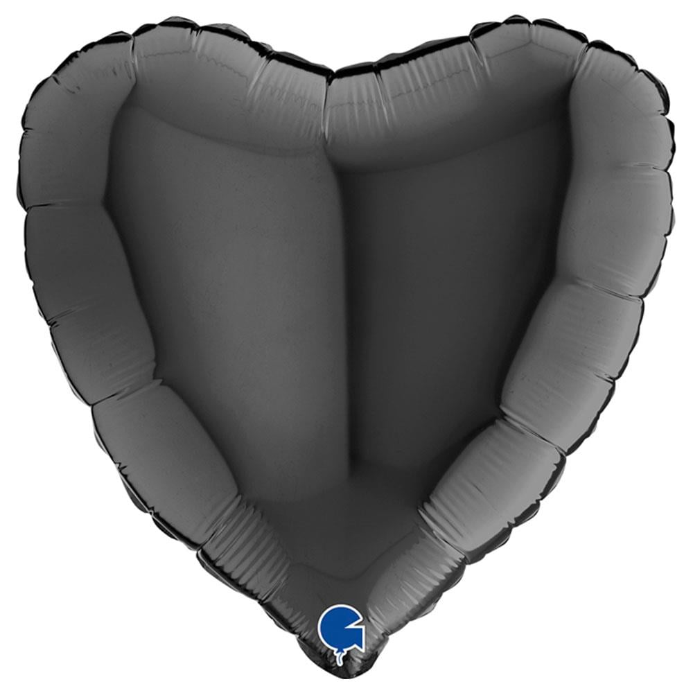 Kalp Grabo Folyo Balon Siyah 45 cm
