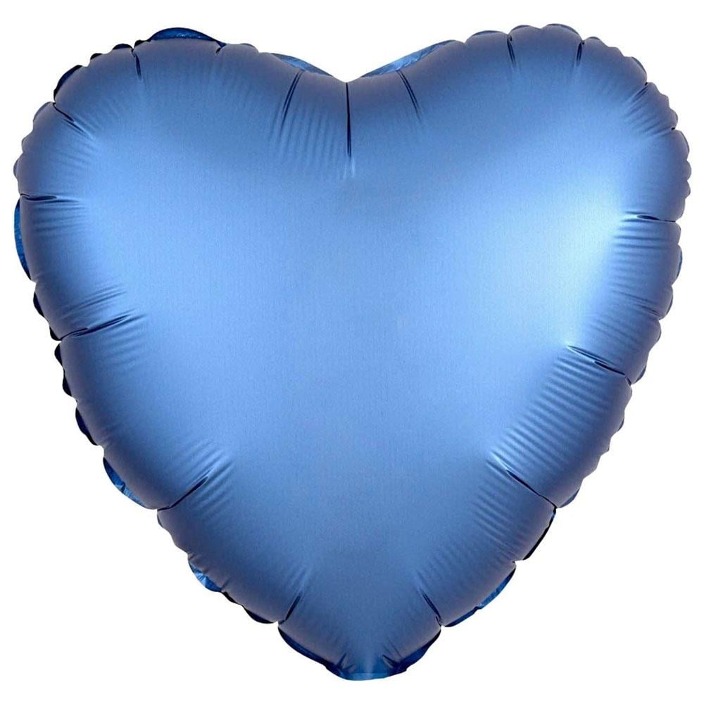 Kalp Krom Folyo Balon Lacivert 45 cm