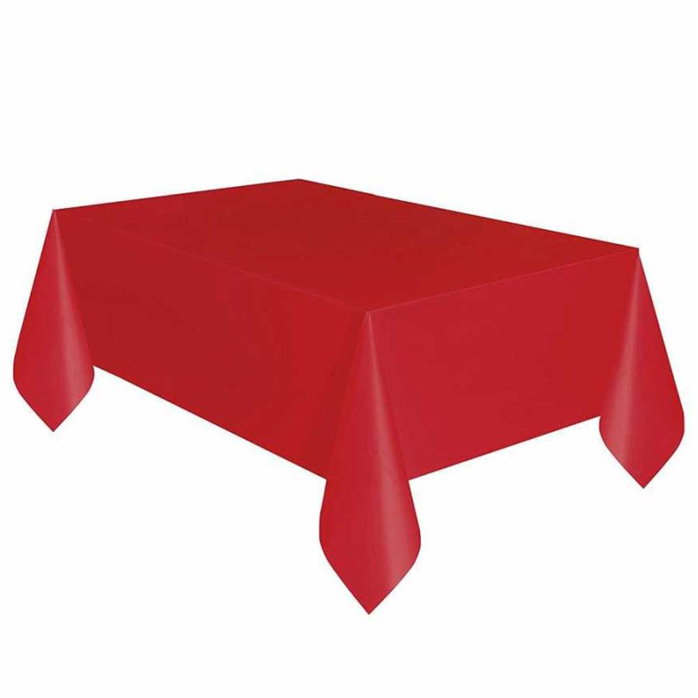 Kırmızı Plastik Masa Örtüsü 137x270 cm