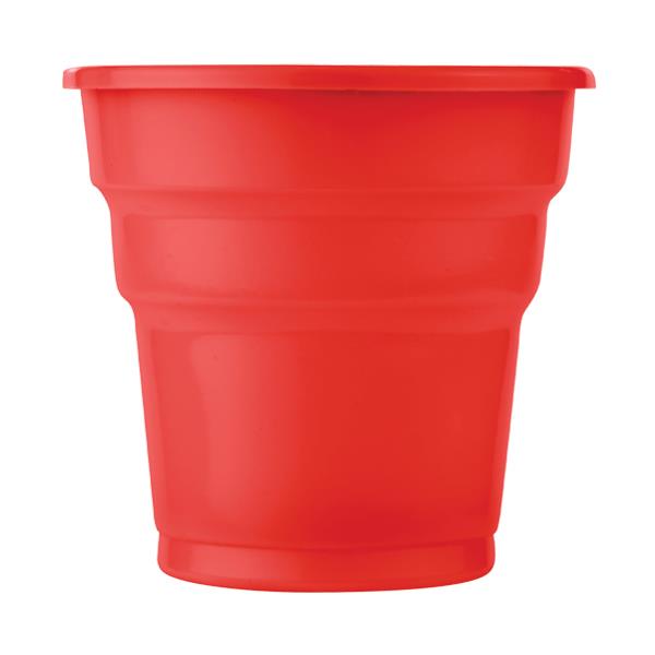 Kırmızı Plastik Meşrubat Bardağı 24'lü