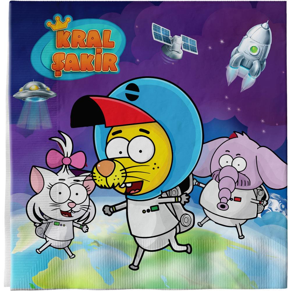 Kral Şakir Uzayda Kağıt Peçete 33x33 cm 16'lı