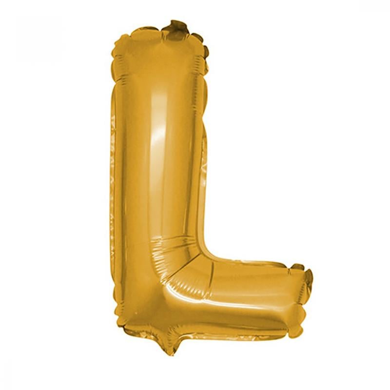 L Harf Altın Folyo Balon 100 cm