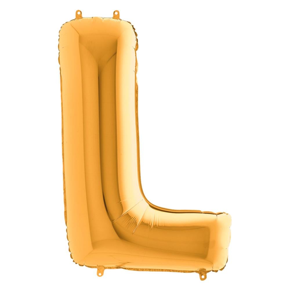 L Harf Grabo Altın Folyo Balon 102 cm