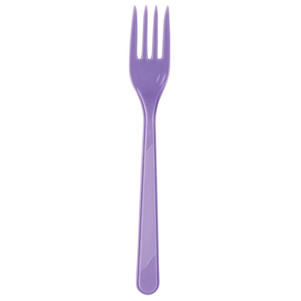 Lila Plastik Çatal 24'lü