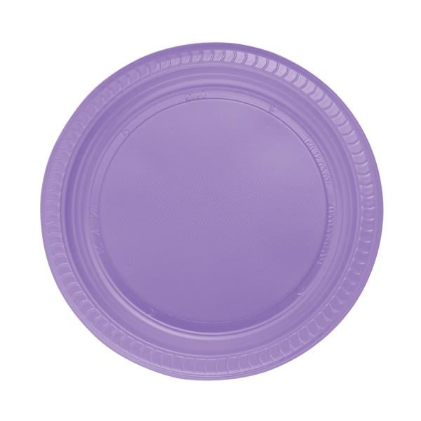 Lila Plastik Tabak 22 cm 24'lü