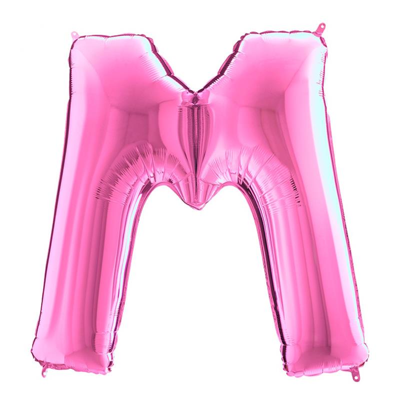 M Harf Grabo Fuşya Folyo Balon 102 cm