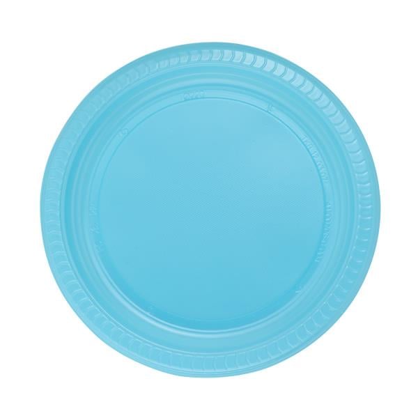 Mavi Plastik Tabak 22 cm 24'lü