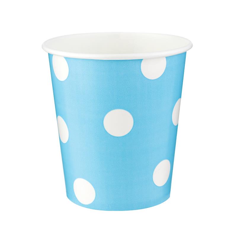 Mavi Puantiyeli Karton Bardak 8'li