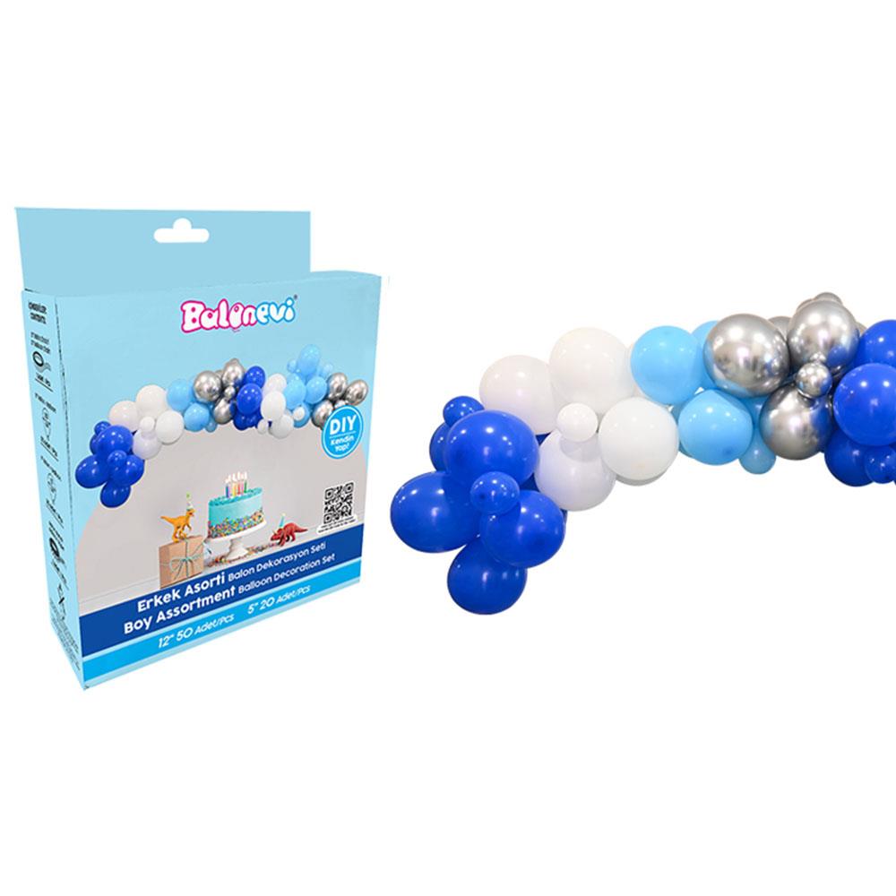 Mavi Renkler Balon Dekorasyon Seti