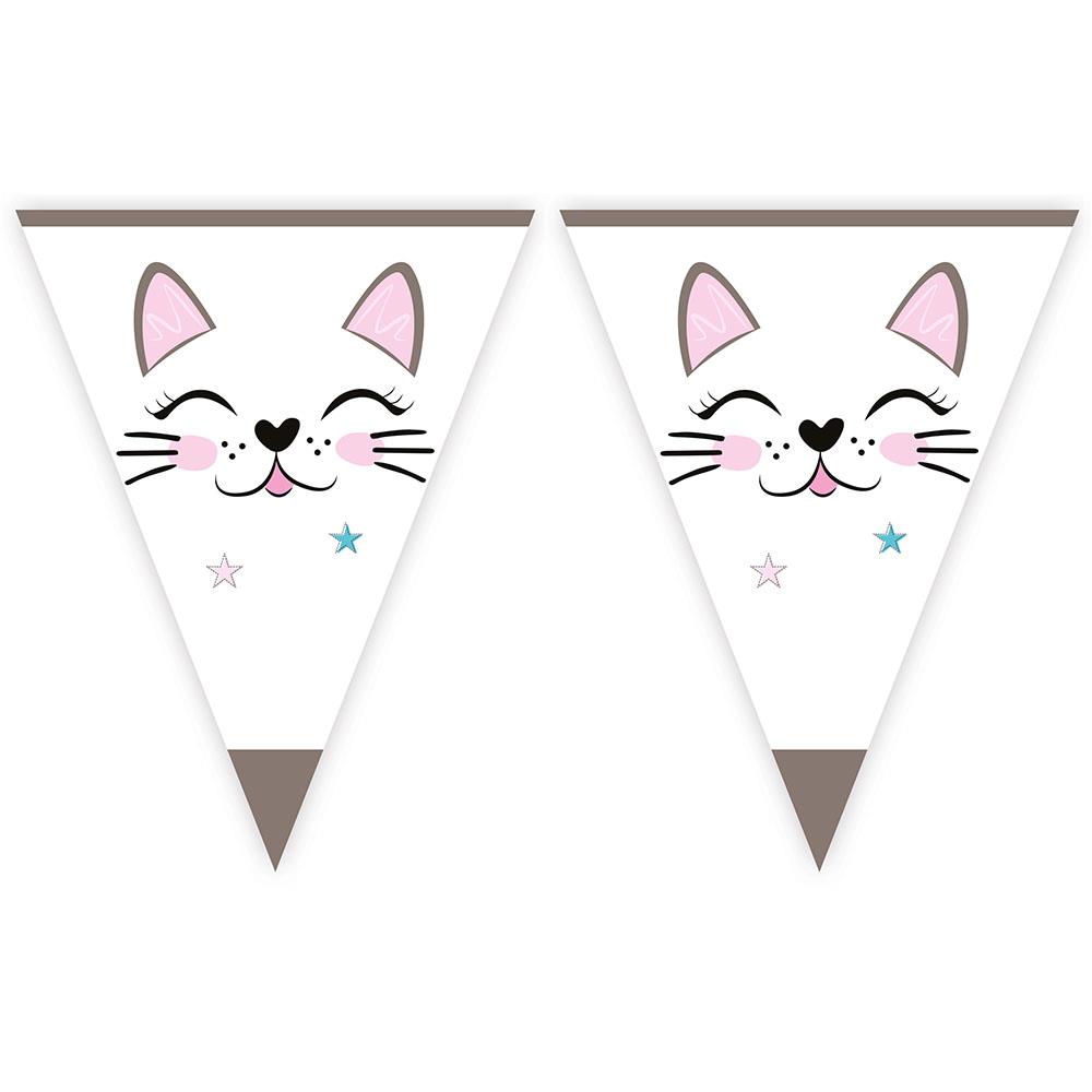 Miss Cat Lisanslı Üçgen Bayrak Afiş