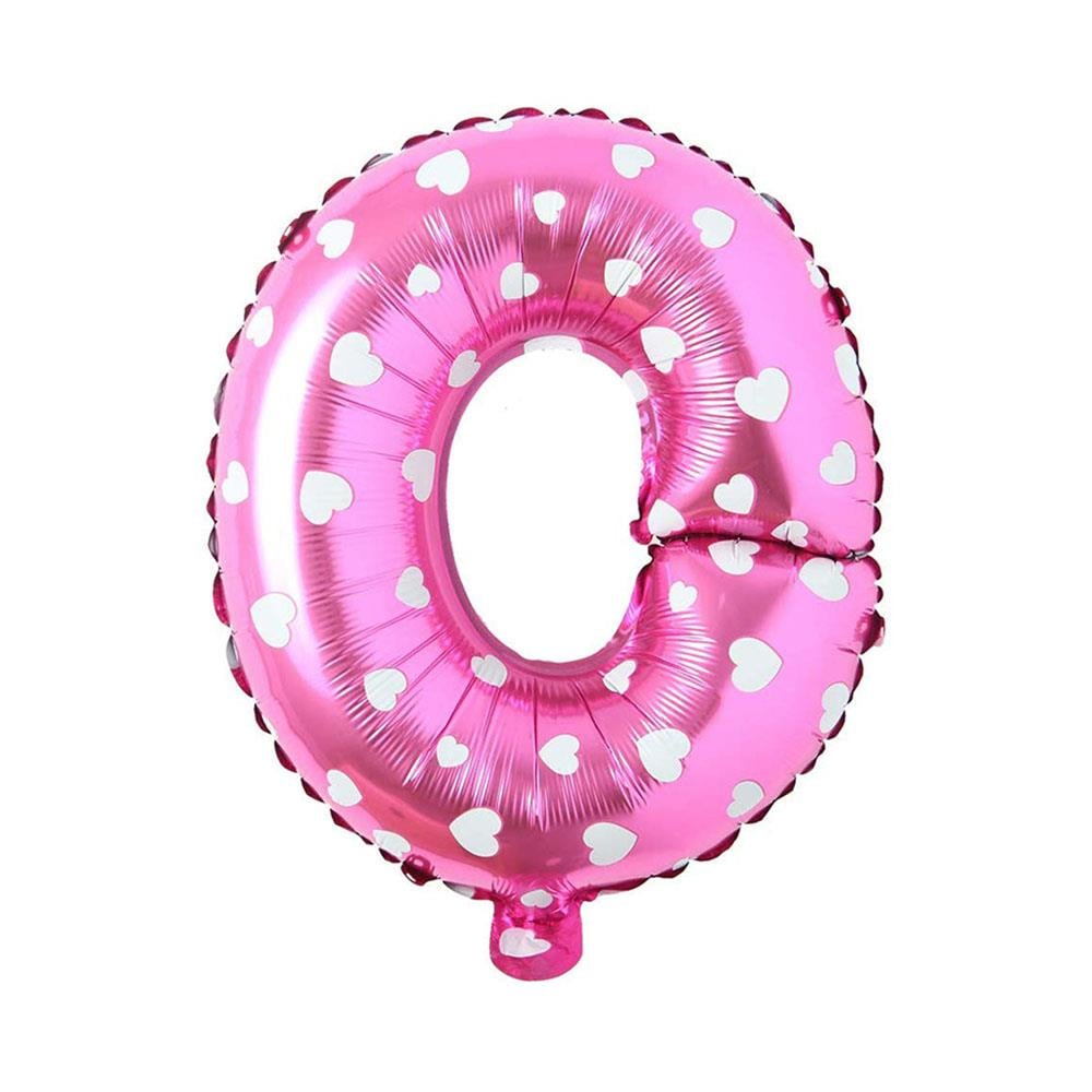 O Harf Pembe Kalp Folyo Balon 70 cm